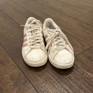 Rose Gold and White Basic Adidas Sneaker